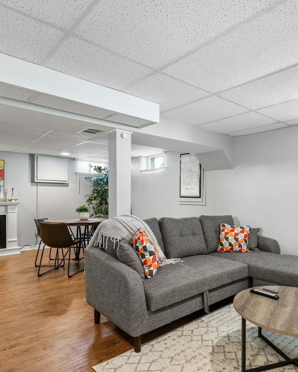 Sitting area in a shared living room